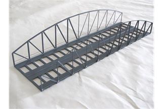 Hack H0 V46-2 Vorflutbrücke rund, 46 x 13.2 x 9 cm, 2-gleisig, 64 mm Gleisabstand