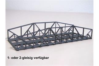 Hack N VN15-2 Vorflutbrücke rund, 15 x 6 x 3 cm, 2-gleisig