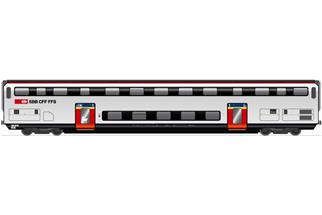 HAG H0 (DC) SBB IC2000 Doppelstockwagen A, 1. Klasse, Refit IC2020