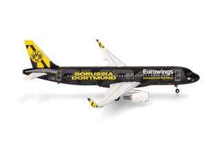 Herpa 1:200 Eurowings Airbus A320, BVB Mannschaftsairbus 2025, D-AEWM