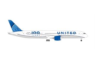 Herpa 1:500 United Airlines Boeing 787-9 Dreamliner, 100 Years, N61101