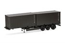 Herpa H0 Containerauflieger mit 2x20'-Container, Bundeswehr