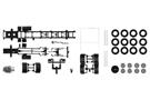 Herpa H0 Fahrgestell Scania R 4-achs LKW mit U-Schutz (Inhalt: 2 Stk.)