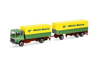 Herpa H0 Ford Transconti Planen-Hängerzug, Willi Betz