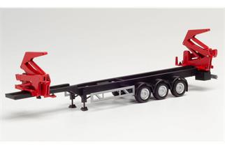 Herpa H0 Hammar Container-Seitenlader-Auflieger, schwarz