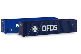 Herpa H0 High Cube-Container-Set 45' P&O Ferrymaster/DFDS