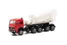 Herpa H0 Iveco Unic Betonmischer-Sattelzug, rot/weiss