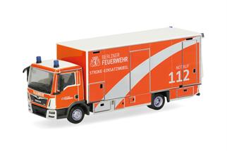 Herpa H0 MAN TGL Euro 6c Koffer-LKW, Berliner Feuerwehr - Stroke-Einsatzmobil