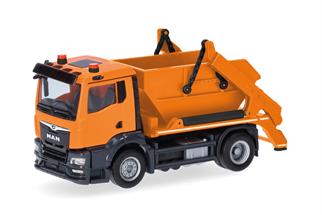 Herpa H0 MAN TGS NN Absetzkipper AK 12, kommunalorange