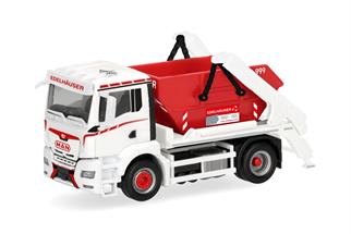 Herpa H0 MAN TGS NN Meiller AK 12 Absetzcontainer-LKW, Edelhäuser