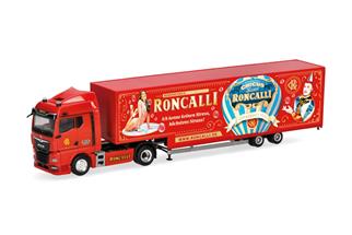 Herpa H0 MAN TGX GM Jumbokoffer-Sattelzug, Roncalli