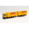 Herpa H0 MAN TGX GX Wechselkoffer-Hängerzug, DHL