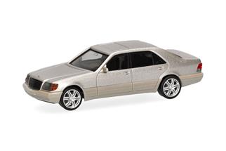 Herpa H0 MB 600 SEL V12 mit Brabus-Felgen, rauchsilber-metallic