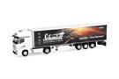 Herpa H0 MB Actros '18 L Gigaspace Koffer-Sattelzug, Schmidt / Erde (Sonderserie NRW)