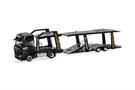 Herpa H0 MB Actros L 18 Gigaspace Autotransporter-Hängerzug, Raven Logistic