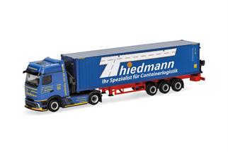 Herpa H0 MB Actros L ProCabin Bigspace Container-Seitenlader, Thiedmann