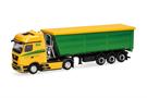 Herpa H0 MB Actros L ProCabin Bigspace Stahlmulden-Sattelzug, Gersdorf Transport