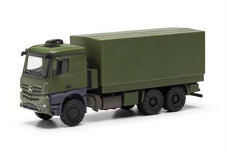 Herpa H0 MB Arocs 6x6 Pritsche/Plane, undekoriert