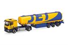Herpa H0 MB Classicspace Benzintank-Sattelzug, Jet