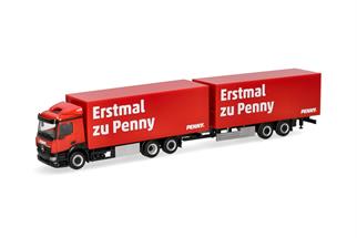Herpa H0 MB Classicspace Kühlkoffer-Hängerzug, Penny
