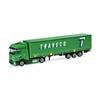 Herpa H0 MB eActros ProCabin Bigspace Gardinenplanen-Sattelzug, Traveco