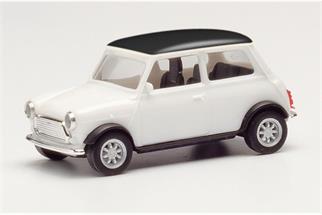 Herpa H0 Mini Cooper Klassik, weiss mit scharzem Dach