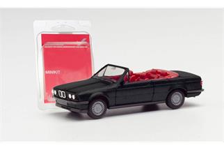 Herpa H0 Minikit: BMW 3er E30 Cabrio, schwarz