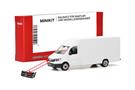 Herpa H0 MiniKit: MAN TGE/VW Crafter Paketverteilfahrzeug, weiss