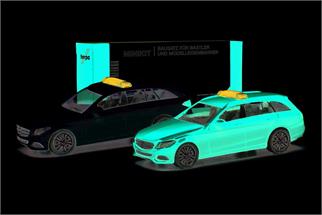 Herpa H0 MiniKit: MB C-Klasse Kombi, mit Warnbalken (Inhalt: 2 Stk.)