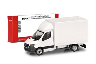 Herpa H0 MiniKit: MB Sprinter '18 Transporter mit Koffer, weiss