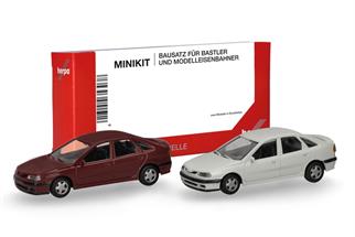 Herpa H0 MiniKit: Renault Laguna, sienarot und arktisweiss (Inhalt: je 1 Stk.)