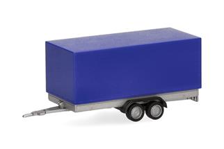 Herpa H0 PKW-Planenanhänger, ultramarinblau THW