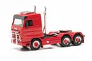 Herpa H0 Scania 143 Streamline 3-achs Solozugmaschine mit Dachträger und Pipes, rot