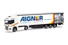 Herpa H0 Scania CR HD Gardinenplanen-Sattelzug Aigner (Sonderserie AT)