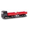 Herpa H0 Scania CR Tandem-Baukipper-Hängerzug Dreger (Sonderserie NRW)