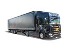 Herpa H0 Scania CR20 HD Gardinenplanen-Sattelzug, CLT (Sonderserie CH)