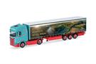 Herpa H0 Scania CS20 HD Gardinenplanen-Sattelzug, Spedition Heuser - Faszination Loreley