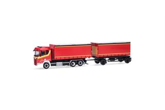 Herpa H0 Scania Wechsellader mit Abrollmulden-Hängerzug, Feuerwehr Dortmund (Sonderserie)