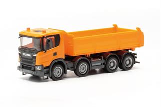 Herpa H0 Scania XT17 Meiler 3-Seitenkipper, kommunalorange