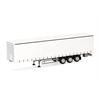 Herpa H0 Schmitz Gardinenplanen-Auflieger, weiss/Chassis silber