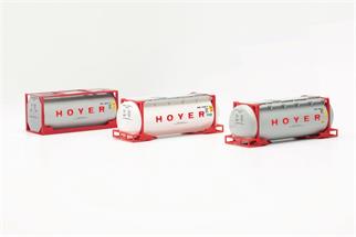 Herpa H0 Tankcontainer-Set Hoyer, 3-tlg.