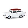 Herpa H0 Trabant 601 Limousine, weiss mit rotem Dach