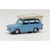 Herpa H0 Trabant Universal Dachzelt, pastellblau