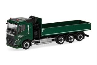 Herpa H0 Volvo FH 2020 Flachdach Pritschen-LKW 4achs mit Ladekran, Mayer Zweibrücken
