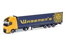 Herpa H0 Volvo FH Aero Globetrotter XL Lowlinergardinenplanen-Sattelzug, Waberer's