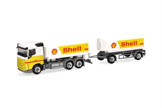 Herpa H0 Volvo FH FD 2020 Benzintank-Hängerzug, Shell