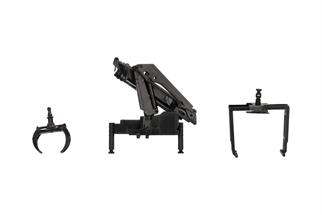 Herpa H0 Zubehör: Ladekran Hiab X-Hypro mit drei Anbauteilen, schwarz