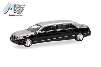 Herpa/MicroCity87 H0 MB S600 Pullmann, schwarz/silber