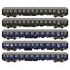 Hobbytrain H0 (AC) DB Reisezugwagen-Set 1 D 83/41, Ep. III, 5-tlg.