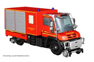 Hobbytrain H0 (Digital) Unimog Zagro Zweiwegefahrzeug, Feuerwehr, Ep. VI